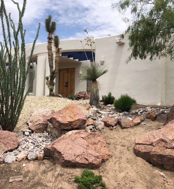 Sprinkler and irrigation system installed in Las Cruces landscape