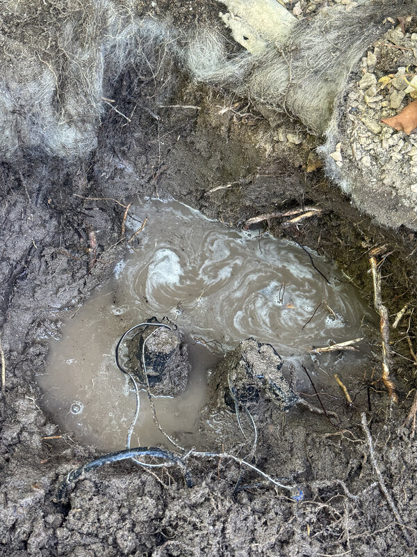 Sprinkler valve repair in progress on a Las Cruces irrigation system